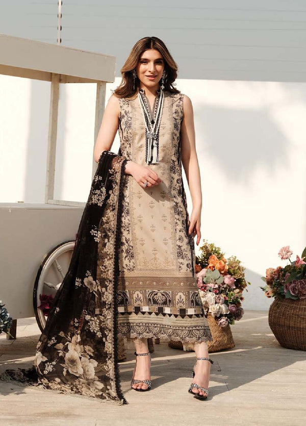 Zarqash Embroidered Luxe Lawn 3 Piece Unstitched Suit ZQ24LL 01