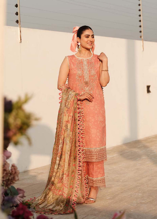 Zarqash Embroidered Luxe Lawn 3 Piece Unstitched Suit ZQ24LL 04