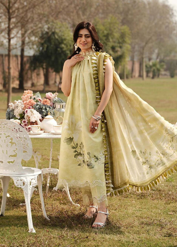 Zarqash Embroidered Luxe Lawn 3 Piece Unstitched Suit ZQ24LL 13