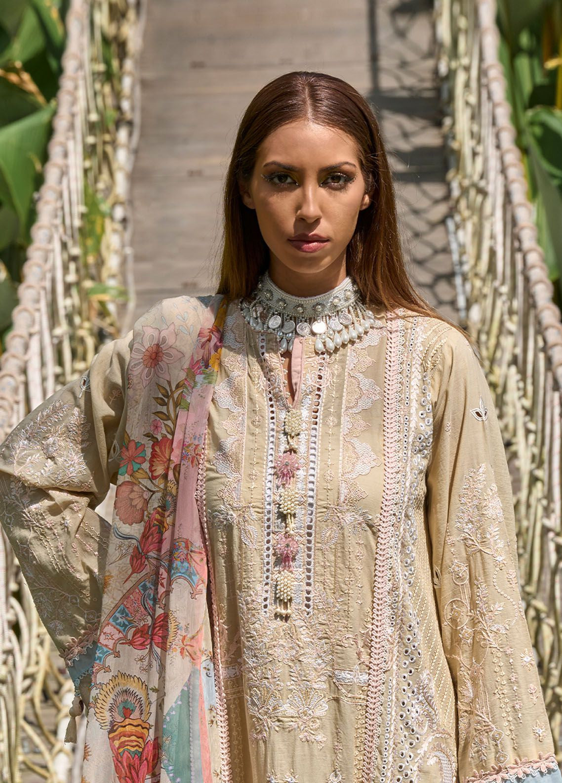 Zoha by Ansab Jahangir Embroidered Lawn Suits Unstitched 3 Piece ANJ21Z 08 Kai - Summer Collection main image 1