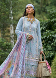 Zoha By Ansab Jahangir Luxury Embroidered Lawn 3 Piece Unstitched Suit AJ24ZLL-10 Heliconia